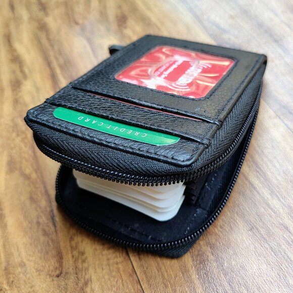 Genuine Leather Palm Wallet for Women with RFID Blocking - Picture 5 of 15